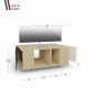 Meuble TV GRAND NEXIUM Chêne Clair - Tropical - Porcelaine