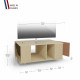 Meuble TV GRAND NEXIUM Chêne Clair - Cachemire - Terracotta