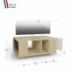 Meuble TV GRAND NEXIUM Chêne Clair - Cachemire - Porcelaine