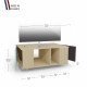 Meuble TV GRAND NEXIUM Chêne Clair - Curaçao - Graphite