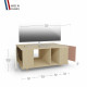 Meuble TV GRAND NEXIUM Chêne Clair - Porcelaine - Abricot