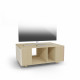 Meuble TV GRAND NEXIUM Chêne Clair - Porcelaine - Abricot