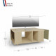 Meuble TV GRAND NEXIUM Chêne Clair - Porcelaine - Olive