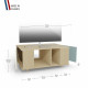 Meuble TV GRAND NEXIUM Chêne Clair - Porcelaine - Curaçao