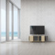 Meuble TV GRAND NEXIUM Chêne Clair - Porcelaine - Graphite