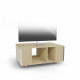 Meuble TV GRAND NEXIUM Chêne Clair - Porcelaine - Graphite