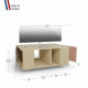 Meuble TV GRAND NEXIUM Chêne Clair - Sienne - Abricot