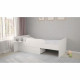 Polini - lit combine evolutif amis blanc/naturel de 60x120 cm a 90x190cm