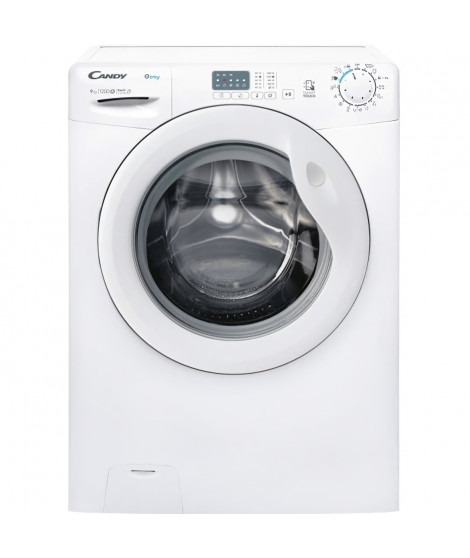 Lave-linge hublot CANDY EY 1291DE/1-S - 9 kg - Connecté - 1200 trs/min - Blanc - Programmes rapides