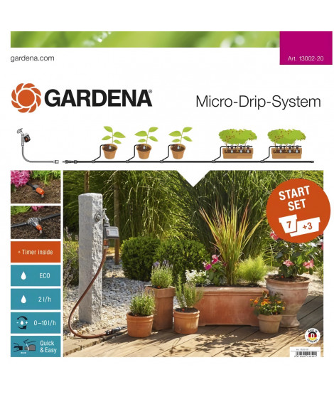 Kit d'initiation Arrosage - Goutte pour plantes en pots avec programmateur