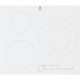 Table de cuisson induction ELECTROLUX - 3 foyers - L59xP52 cm - 7350 W - 3 boosters - Blanc - LIT60342CW