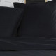 TODAY Parure de lit Coton 2 personnes - 200x200 cm - Uni Noir Sacha