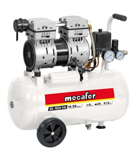 MECAFER COMPRESSEUR SILENCIEUX 24L 1HP