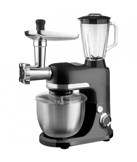 Robot Pâtissier PURELECT SM29BF - Noir - Multifonctions - 1300W - Bol inox 5L - Vitesse variable - Pieds antidérapants