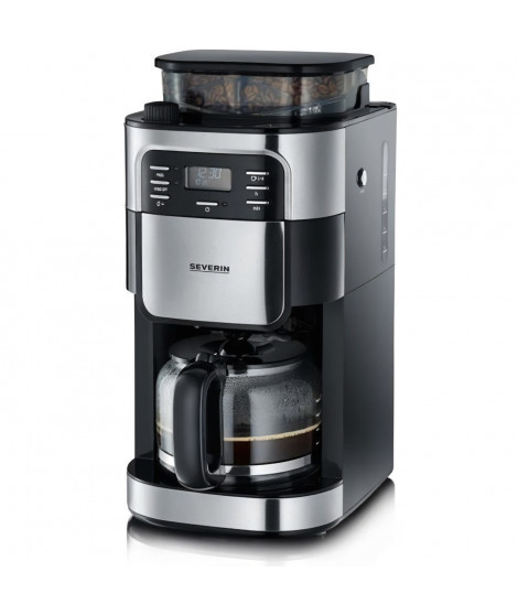 SEVERIN 4810 Cafetiere filtre avec broyeur intégré - Noir et inox - 1000W - 1,4 L