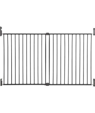 DREAMBABY Barriere de sécurité Extra large BROADWAY Gro Gate - A visser -  L 76/134,5 x H 76 cm - Grise