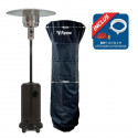 Parasol chauffant FAVEX - Chauffage extérieur - Gaz Propane - Housse de protection -  L 81 x P 81 x H 221 cm - Noir