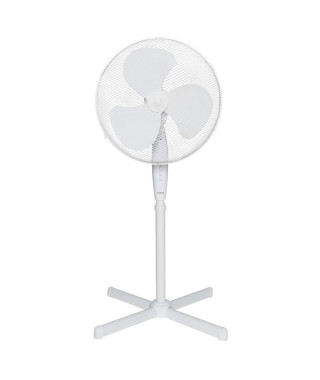 Ventilateur sur pied OCEANIC - 45W - Diametre 40 cm - Hauteur réglable - Oscillation - Blanc