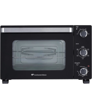 CONTINENTAL EDISON CEMF28B2 - Minifour électrique 28L noir - 1500W - Rotissoire, Convection naturelle