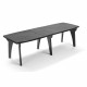 Table de jardin avec rallonge Lipari 2 - 8 a 10 places - 250 x 90 x 72, 8 cm - Gris anthracite