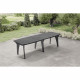 Table de jardin avec rallonge Lipari 2 - 8 a 10 places - 250 x 90 x 72, 8 cm - Gris anthracite