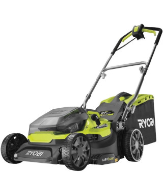 RYOBI Tondeuse Hybride - Ø 37 cm - 2 batteries LithiumPlus 36V 5,0 Ah - Noir et vert