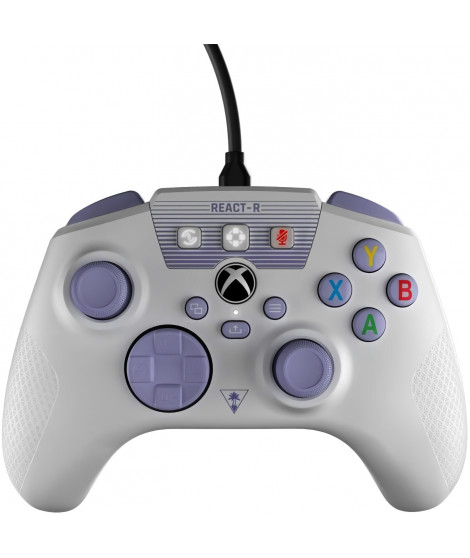 Manette de jeu filaire Xbox Series Xbox One Windows - Turtle Beach REACT-R - Blanc/Violet