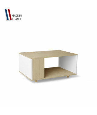 Table basse LIGATIO Chêne Clair - Blanc - Chêne Clair - Blanc