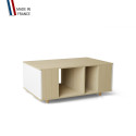 Table basse GRANDE LIGATIO Chêne Clair - Blanc - Chêne Clair - Blanc
