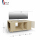 Meuble TV GRAND NEXIUM Chêne Clair - Porcelaine - Chêne Clair - Porcelaine
