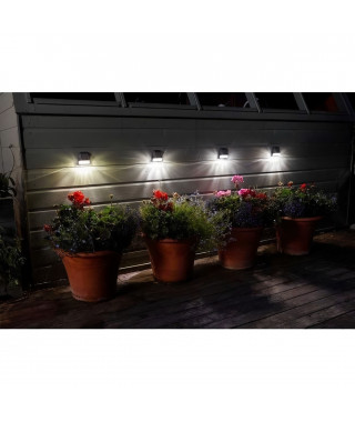 Spot solaire Mural SMART GARDEN - Pack de 4 - 3 lumens