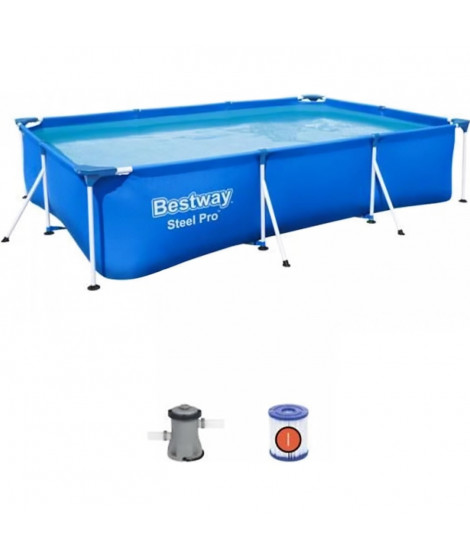 Piscine hors sol Steel Pro 300 x 201 x 66 cm avec pompe