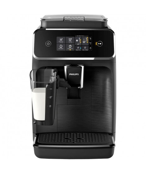 Machine expresso broyeur automatique - PHILIPS - Series 2200 - EP2230/10 - Noir mat - Ecran tactile - 3 boissons