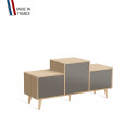 Meuble de rangement EX AEQUO - Chêne Clair - Cubanite - 127,5x60,5cm