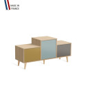 Meuble de rangement EX AEQUO - Chêne Clair - Curry - Curacao - Cubanite - 127,5x60,5cm