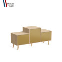 Meuble de rangement EX AEQUO - Chêne Clair - Curry - Curry - Curry - 127,5x60,5cm