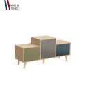 Meuble de rangement EX AEQUO - Chêne Clair - Olive - Cubanite - Tropical - 127,5x60,5cm