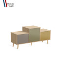 Meuble de rangement EX AEQUO - Chêne Clair - Sienne - Olive - Curry - 127,5x60,5cm