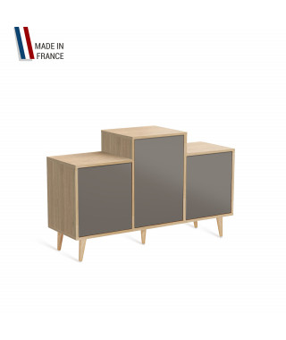 Meuble de rangement GRAND EX AEQUO - Chêne Clair - Cubanite - 127,4x74,5cm