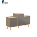 Meuble de rangement GRAND EX AEQUO - Chêne Clair - Cubanite - 127,4x74,5cm