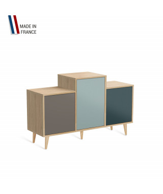 Meuble de rangement GRAND EX AEQUO - Chêne Clair - Cubanite - Curacao - Tropical - 127,4x74,5cm