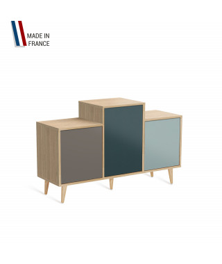 Meuble de rangement GRAND EX AEQUO - Chêne Clair - Cubanite - Tropical - Curacao - 127,4x74,5cm