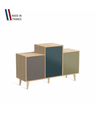 Meuble de rangement GRAND EX AEQUO - Chêne Clair - Cubanite - Tropical - Olive - 127,4x74,5cm