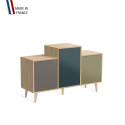 Meuble de rangement GRAND EX AEQUO - Chêne Clair - Cubanite - Tropical - Olive - 127,4x74,5cm