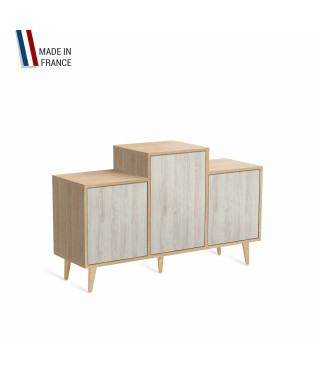 Meuble de rangement GRAND EX AEQUO - Chêne Clair - Pin Cap Ferret - 127,4x74,5cm