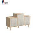 Meuble de rangement GRAND EX AEQUO - Chêne Clair - Pin Cap Ferret - 127,4x74,5cm