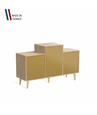 Meuble de rangement GRAND EX AEQUO - Chêne Clair - Curry - 127,4x74,5cm