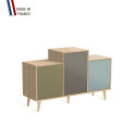 Meuble de rangement GRAND EX AEQUO - Chêne Clair - Olive - Cubanite - Curacao - 127,4x74,5cm