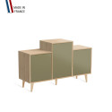 Meuble de rangement GRAND EX AEQUO - Chêne Clair - Olive - 127,4x74,5cm