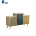 Meuble de rangement GRAND EX AEQUO - Chêne Clair - Olive - Tropical - Curry - 127,4x74,5cm